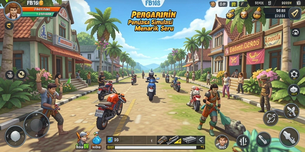 Tampilan gameplay FB168 yang menarik dengan elemen simulasi yang realistis.
