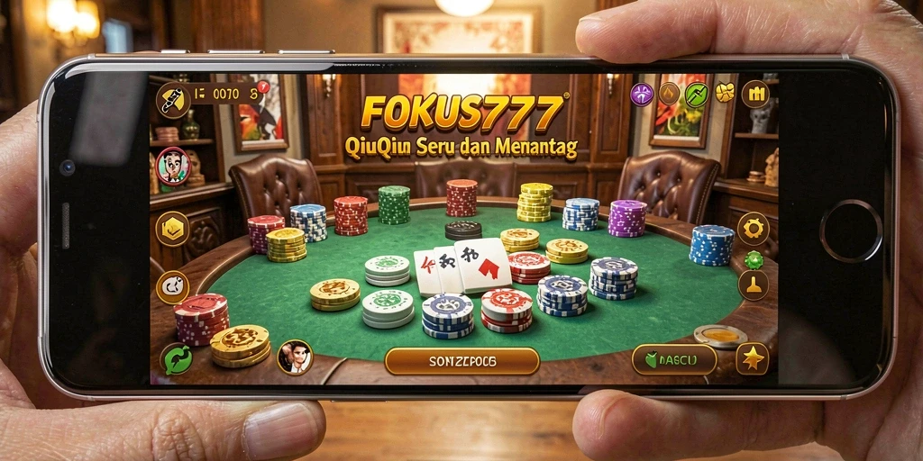 Tampilan menarik dari gameplay QiuQiu di FOKUS777.