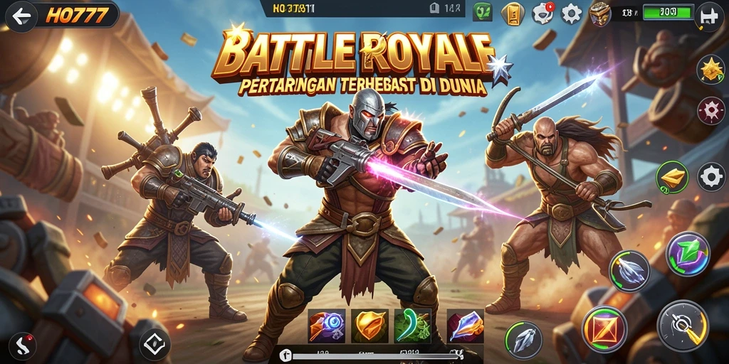 Tampilan gameplay seru dalam pertempuran intens HO777.