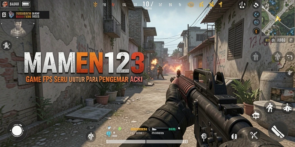 Tampilan gameplay intens dalam MAMEN123 yang penuh aksi.