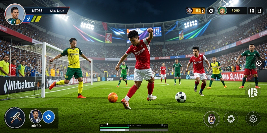 Tampilan gameplay olahraga yang mendebarkan dalam MT966.
