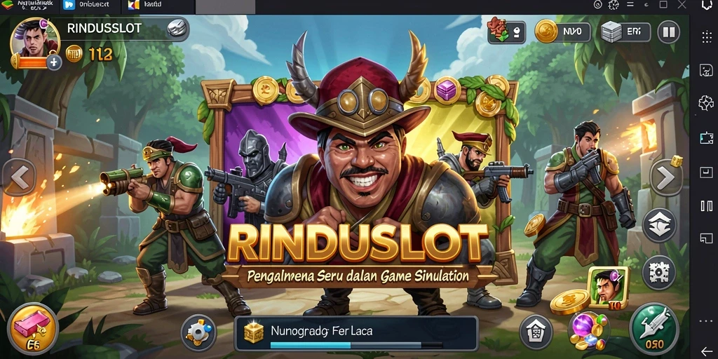 Tampilan gameplay menarik dari RINDUSLOT di dunia Simulation.